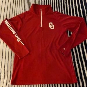 Oklahoma Kids Red Quarter-Zip Jacket